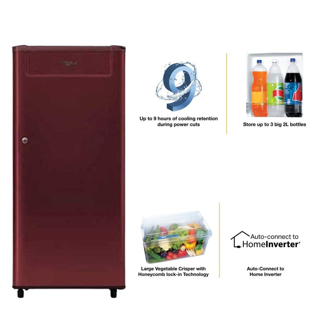 Whirlpool 185 Ltr. 73448 200 Single Door Refrigerator - 200 Genius